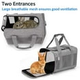 thumbnail image 4 of Small Animal Carrier Bag, Guinea Pig Rabbit Travel Carrier Breathable Mesh Window Pet Portable Hand Bag for Hamster Bird Bunny Bearded Dragon Kitty and Etc (Grey), 4 of 21