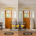 thumbnail image 5 of Modern Crystal Chandeliers for Dining Room, L47.2" Gold Tree Branch Rectangular Chandelier, Dining Room Light Fixture 13-Light High Ceiling Lights, Chandeliers for Foyer, Living Room, 5 of 6