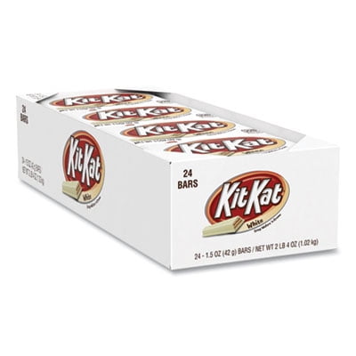 Kit Kat White Creme Wafer Candy, Bars 1.5 oz, 24 Count