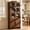 Dark Burl, variant on Vintagearth 77" Tall Kitchen Pantry Cabinet, 1.18'' Thick Panel Curved Storage Cupboard with Adjustable Shelf, Freestanding Organizer for Kitchen, Dining Room, Oak