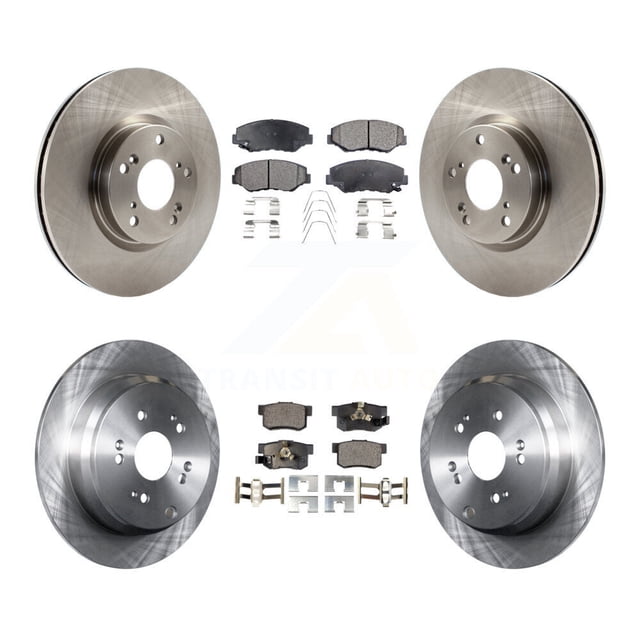 Transit Auto Front Rear Disc Brake Rotors and Ceramic Pads Kit for Car 2005-2006 Honda CR-V K8T-101291