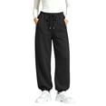 thumbnail image 5 of Jogger Sweatpants for Women Barrel Drawstring Loose Fit Track Pants Casual Elastic Waist Pants with Pockets Trendy Fall Outfits Lounge, 5 of 7