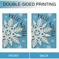 thumbnail image 4 of SM-XLHN Hello Winter Snowflakes Garden Flag Double Sided, Christmas Snow Black Decorative Yard Outdoor Home Small Decor, Seasonal Burlap Outside House Decoration 12 x 18, 4 of 6