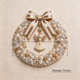 thumbnail image 3 of 2D DIY Christmas Pearl Wreath Making Kit Craft Decoration Set 7.87x7.87in, 3 of 6
