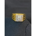 thumbnail image 5 of Pave 0.82 Cts Round Brilliant Diamonds Men's Solitaire Wedding Ring In Fine 18K Yellow Gold, 5 of 13