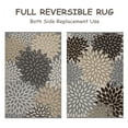 thumbnail image 5 of SUNDEREY 2'x3' Outdoor Rug Small Front Door Mat Reversible Washable Floral Area Rug Cotton Woven Patio Rug Multicolor Floor Carpet for Deck, Balcony & Backyard,Brown, 5 of 6