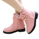 thumbnail image 1 of Puntoco Sandalias De Verano Para Bebés,Nuevos Zapatos De Algodón Para Niña Más Botas Cortas De Cuero De Princesa De Terciopelo Para Bebé Rosa 31, 1 of 6