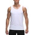 thumbnail image 2 of Camisetas sin mangas de rayón de bambú para hombres Camisetas sin mangas elásticas con cuello redondo, 2 of 5