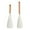 White, variant on Wooden Cooking Spoons Set of 2, Non-Scratch Safe Utensils for Nonstick Cookware, 11.4/13.4 Inch Wood Spatula for Mixing, Flipping, Serving, with Ergonomic Handle for Easy Grip