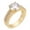Rose Gold, variant on Solitaire D Color Moissanite Engagement Ring, 2.5 ct, 925 Sterling and 14k Yellow Gold-Plated