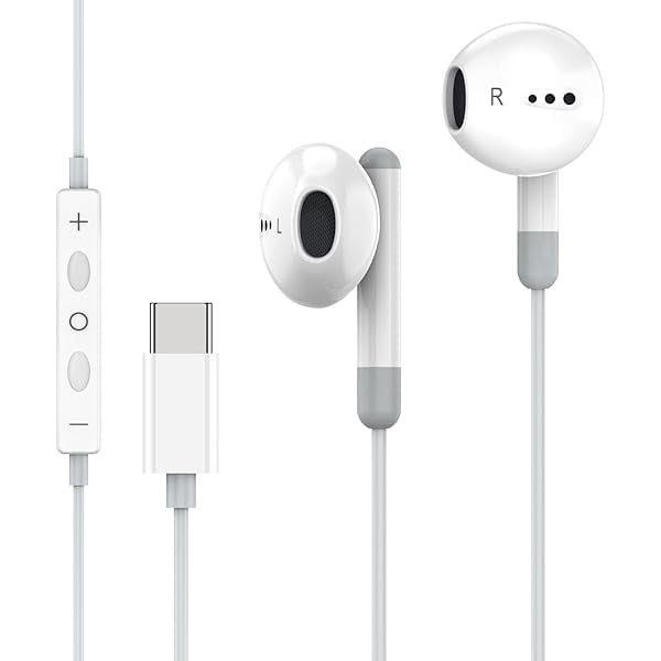 wonima11 USB C Earbuds Wired Headphones, Earphones 2 Pack Built-in Microphone & Volume Control Headsets Compatible with Phone 15 iPad, Most USB C Jack Devices