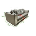 thumbnail image 4 of Eros 3pc Velvet Material Living Room Collection in Silver, 4 of 12