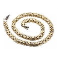 thumbnail image 2 of HOOUN 10mm 24inch Large Stainless steel Flat Byzantine chain Necklace Unisex Mens, 2 of 4