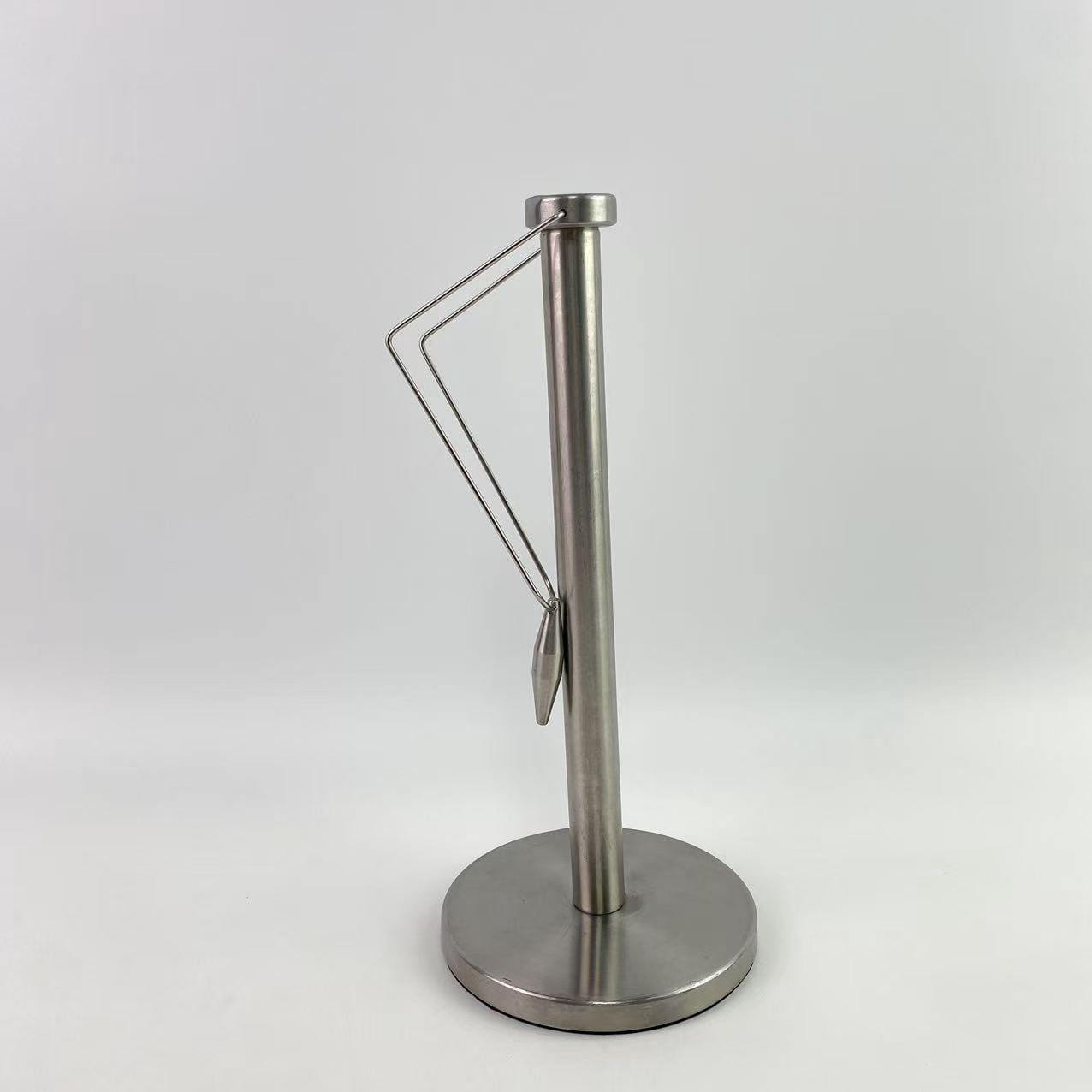 Loqrcuoe Countertop holders for paper towels,Paper Towel Holder Stand Countertop with Heavy Weighted Stainless Steel Base, Free Standing Paper Towel Holder (Brushed Nickel)