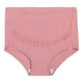 thumbnail image 3 of High Waist Maternity Underwear with Bump Support Soft Breathable Ribbed Stretch Adjustable Lace Trim Comfortable Seamless Postpartum Belly Band for Pregnancy, 3 of 7