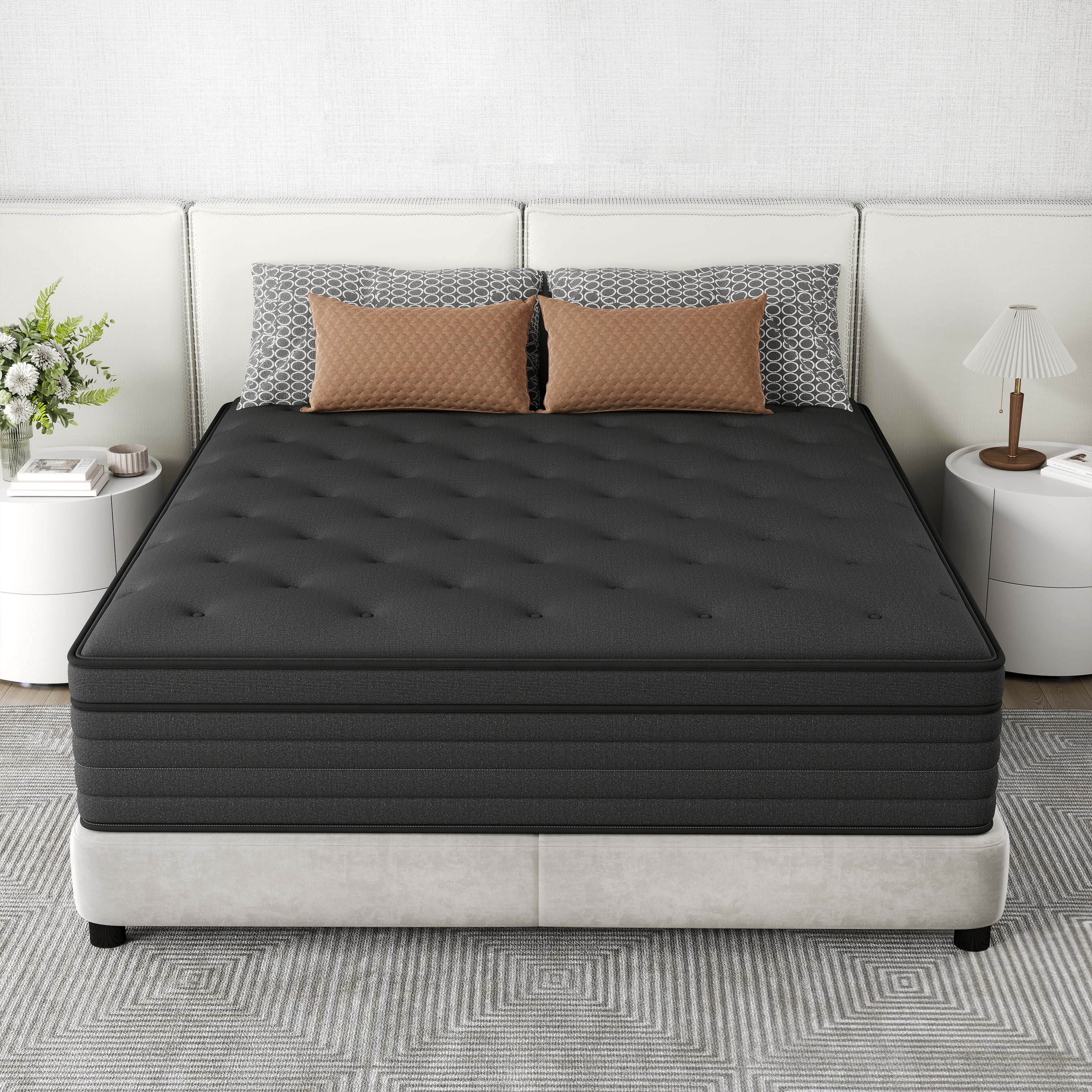 IGUANNA 8 inch Twin Hybrid Mattress CertiPUR-US Certified Memory Foam Pocket Spring Mattress Medium Firm in a Box，Adult