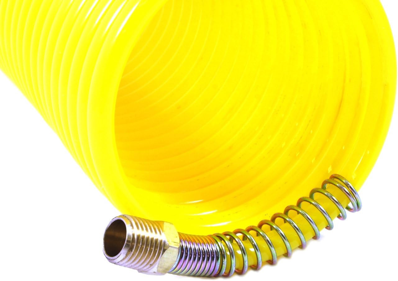 Forney Industries 75418 Recoil Air Hose, Yellow - 0.25 in. x 25 ft.