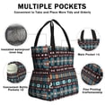 thumbnail image 3 of Boho Bohemia Geometric Line Art Drawstring Lunch Bag Women - Drawstring Lunch Bag Insulated for Work Office - Stain-Resistant Large Lunchbags for Women with Multi-Pockets, 3 of 6
