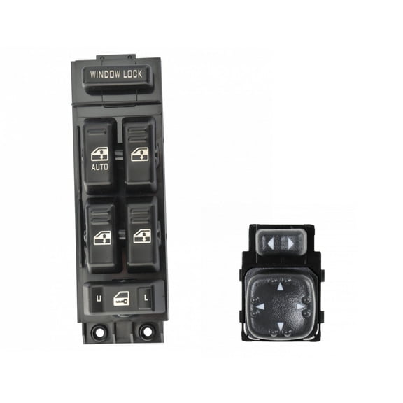 2pc Front Master Power Window & Mirror Switch Kit for Chevy GMC Truck SUV SWA40815