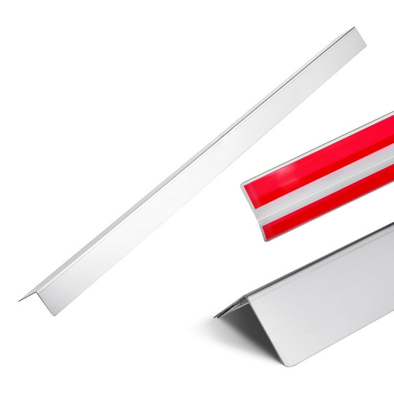 VEVOR Stainless Steel Wall Corner Protector, 2 x 2 x 48 inch, 10 Pack Metal Corner Guards, 304 Stainless Steel Edge Trim 90-Degree Angle for Home,Office,Commercial Wall Protection, with 3m Tape