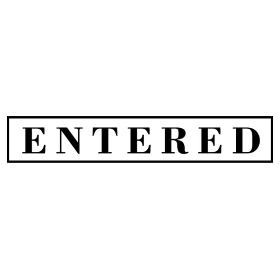 Printtoo Entered Self Inking Rubber Stamp Pre-Inked Office Stamp- Home Office Business Stationery, Black- 42 x 9 mm