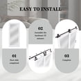 thumbnail image 6 of 64" x 80" 1-Lite Mirror White Primed Solid Core Sliding Bypass Barn Door Double Doors With Hardware Kit, 6 of 9