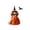 155#Orange, variant on Halloween Cotton Broom Girl Hanging Pendant, Weather Resistant Easy Mount Whimsical Spooky Accent Decor, Cute Witch Style Ornament for Front Porch Window Indoor Outdoor Halloween Party Layout
