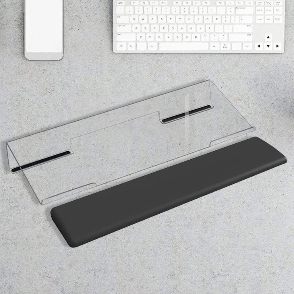 WINDLAND Acrylic Keyboard Stand Clear Ergonomic Tilt Risers for Improved Typing Desk