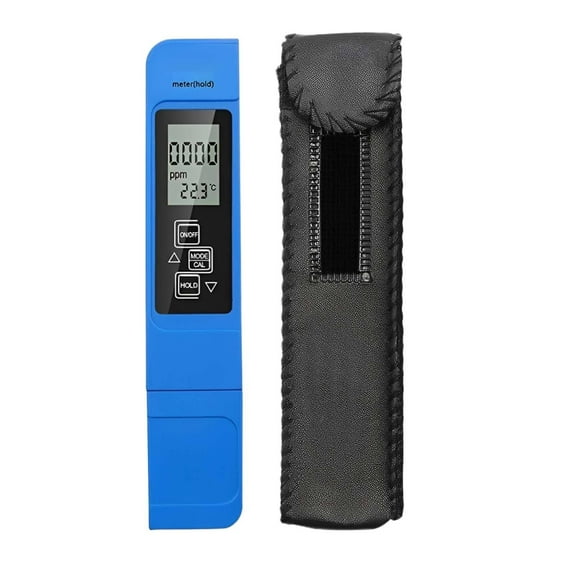 Preplabs Portable TDS Meter 4-in-1 Digital Water Tester with Color Alert, Titanium Probe for Pools/Hydroponics/Aquariums, Drinking Water Analysis Kit for Home & Outdoor Safety