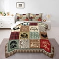 thumbnail image 1 of YST Kids Happy Camping Comforter Set Queen,Rustic Cabin Camper Bedding Set for Rv Bunks,Woodland Camping Quilt for Travel Trailer Room Decor,Buffalo Plaid Patchwork Comforter Set 3Pcs, 1 of 5