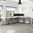 thumbnail image 2 of Pemberly Row Large Corner Desk with Drawers in Platinum Gray - Engineered Wood, 2 of 10