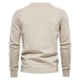thumbnail image 4 of Vedolay Mens Lightweight Sweaters 2023 Loose Pocket Long Sleeve Knit Pullover Sweater Khaki,L, 4 of 5