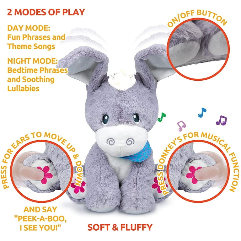 Stuffed animal that plays 2024 peek a boo