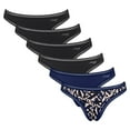 thumbnail image 1 of Sloggi Tangas para mujer, pack de 6 - GO Crush String C6P, pantalón, algodón elástico Negro/Azul XS (X-Small), 1 of 7
