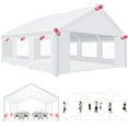 thumbnail image 6 of COBIZI Party Tent Heavy Duty, 20x20ft Wedding Tent, Large Canopy Tents for Parties, Carport Canopy with Removable Sidewalls, Large Tent with Built-in Sandbag, UV50+, Big Tent for Party, White, 6 of 8