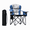 Blue, variant on 500‑Lbs Oversized Padded Camping Chair with Cooler Bag, Black