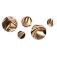 thumbnail image 2 of Designart "Smooth Liquid Gold In Soft Shades Of Gold And Taupe IV" Abstract Liquid Ink Metal Wall Art Set of 5 Piece, 2 of 5
