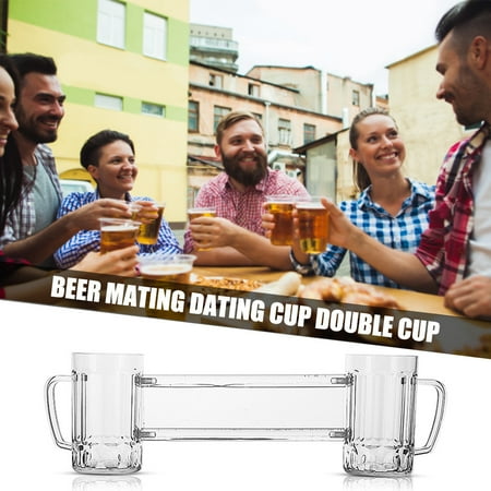 

Popular Pick! Zerbueate Water Bottle，Coffee Cups，Kitchen Essentials Beer Mug Beer Party Mug Party Glass Siamese Double Tool Dating Wine Mug Glass&Bottle