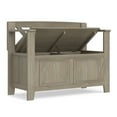 thumbnail image 6 of Simpli Home Amherst Solid Wood 36 inch Wide Transitional Entryway Storage Bench in Distressed Grey, 6 of 12
