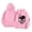 Pink, variant on NinXxx Women's Print Pullover Hoodie Streetwear Drawstring Pouch Pocket Dark Green XL