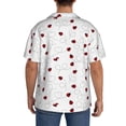 thumbnail image 5 of Fotbe Ladybugs Flying On Dotted Route print Short Sleeve Button Down Shirts for Men Casual Summer Beach Wrinkle Free Shirt-Large, 5 of 7