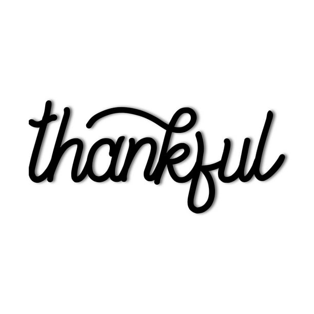 Thankful Metal Wall Art Sign Grateful Blessed Humble Decorative