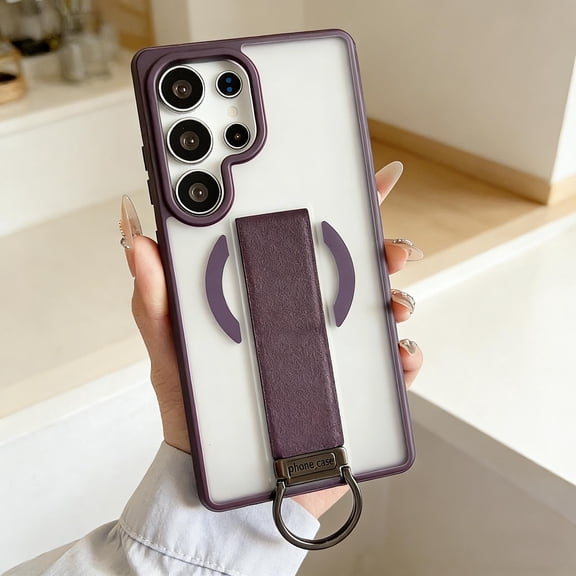 Designed for Samsung Galaxy S23 Magnetic Case with [Invisible Stand Secure Grip] [Military Protection] Compatible with Mag-Safe Shockproof Slim Matte Cover for Samsung Galaxy S23, Purple