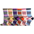 thumbnail image 2 of TeeHee Women's Ladies Value 6-Pack Crew Socks, 2 of 9