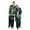 Green, variant on HNMKIU Christmas Button Front Matching Family Outfits Long Sleeve Solid Color Pajama Set Cozy Family Pajamas for All Seasons,Silver,2-3 Years