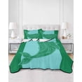 thumbnail image 3 of Quilts King Size, Turquoise Blue Whale Soft Comforter Bedding Set for Bed, Summer Beach Coastal Modern Art Lightweight Quilted Bedspread with Pillow Cover(2 Pieces) for All Season, 96x106 Inch, 3 of 6