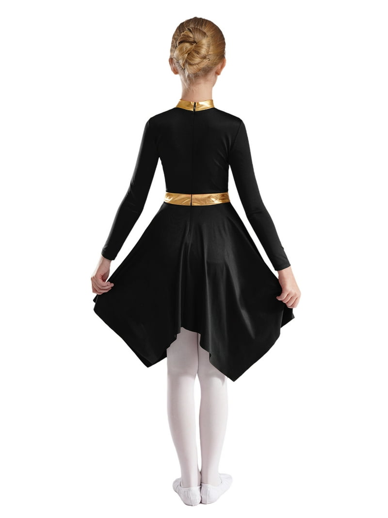 princess polly baby blue dress Sxiwei Praise Dance Dress for Girls Liturgical Choir Celebration Dresses  Lyrical Church Christian Black 8