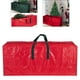 thumbnail image 5 of Bolsa grande para guardar árboles de Navidad, resistente y duradera, impermeable, apta para árboles artificiales de hasta 2,74 m (9 pies). Rojo_165x76x38cm, 5 of 9