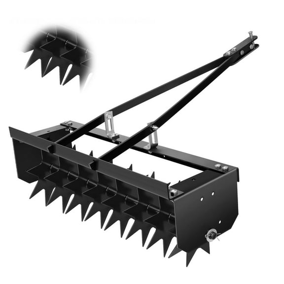 Lawn core aerator, soil loosener, weed remover