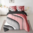 thumbnail image 2 of YST Ombre Gradient 7-Piece Bedding Set, Full Size, Geometric Stripe Comforter Set, Aesthetic Wave Bedding, Modern Abstract Bed in a Bag, 2 of 4